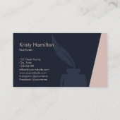 Moderne Berufliche Notare der Marine Visitenkarte (Rückseite)