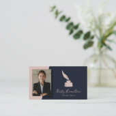 Moderne Berufliche Notare der Marine Visitenkarte (Stehend Vorderseite)