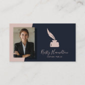 Moderne Berufliche Notare der Marine Visitenkarte (Vorderseite)