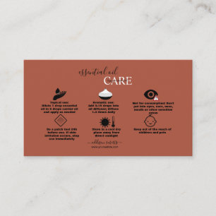 Moderne, Berufliche Orange Terracotta - Ölversorgu Visitenkarte