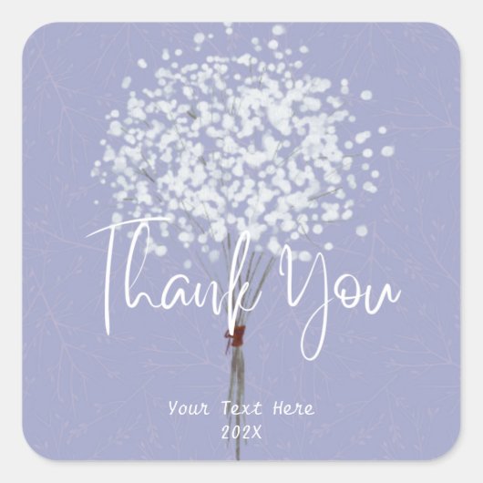 Moderne Berufliche Pastelle Vielen Dank Quadratischer Aufkleber (Vorderseite)