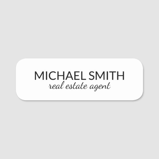 Moderne Berufliche Personalisierte Namensmarke Namensschild (Vorderseite)