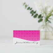 Moderne Berufliche Pink Squares Business Cards Visitenkarte (Stehend Vorderseite)