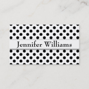 Moderne Berufliche Polka Dot Business Cards Visitenkarte