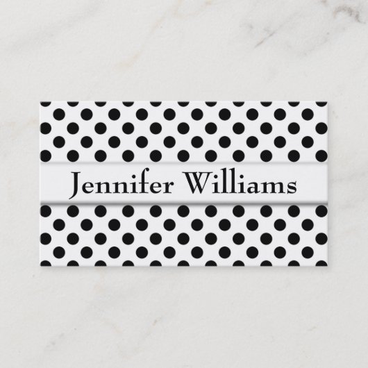 Moderne Berufliche Polka Dot Business Cards Visitenkarte (Vorderseite)