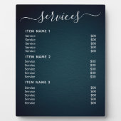 Moderne Berufliche Preisliste Fotoplatte (Vorderseite)