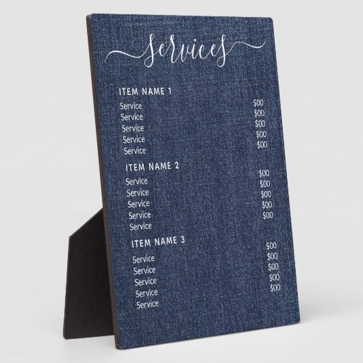 Moderne Berufliche Preisliste Fotoplatte (Seite)