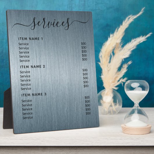 Moderne Berufliche Preisliste Fotoplatte (Seite)