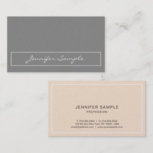 Moderne Berufliche Premium Perl Finish Luxus Visitenkarte (Vorne/Hinten)