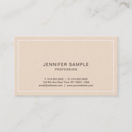 Moderne Berufliche Premium Perl Finish Luxus Visitenkarte (Rückseite)