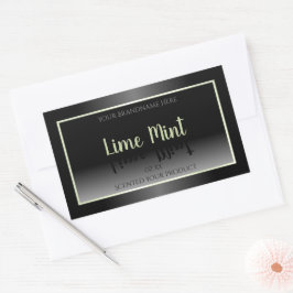 Moderne Berufliche Produktetiketten in Schwarz und Rechteckiger Aufkleber