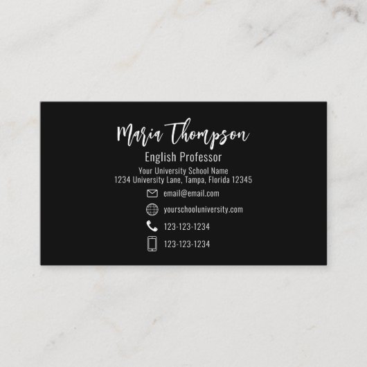 Moderne Berufliche QR-Code Soziale Medien Visitenkarte (Vorderseite)