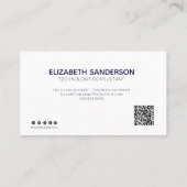 Moderne Berufliche QR CODE-Visitenkarte Visitenkarte (Rückseite)