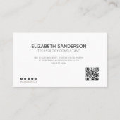 Moderne Berufliche QR CODE-Visitenkarte Visitenkarte (Rückseite)