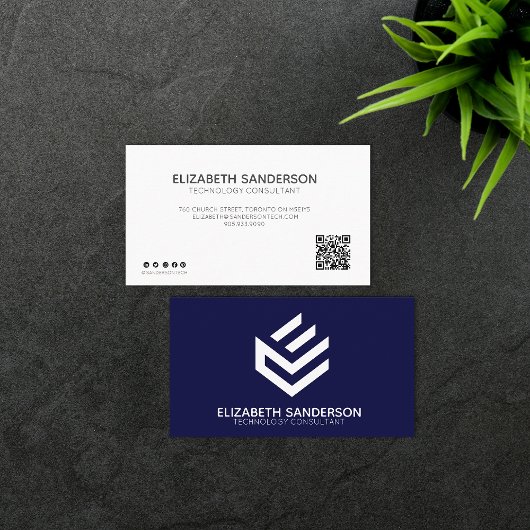 Moderne Berufliche QR CODE-Visitenkarte Visitenkarte
