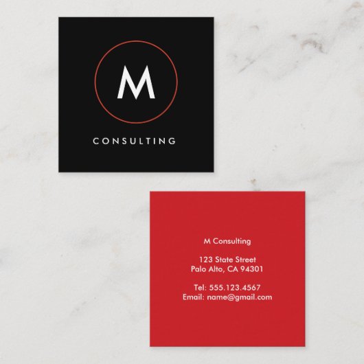 Moderne berufliche quadratische visitenkarte (Vorne/Hinten)