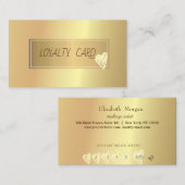 Moderne Berufliche Rahmen, goldene Herzen Treuekarte (Vorne/Hinten)