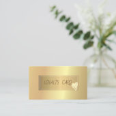 Moderne Berufliche Rahmen, goldene Herzen Treuekarte (Stehend Vorderseite)