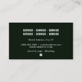 Moderne berufliche Rasenpflege Visitenkarte (Rückseite)