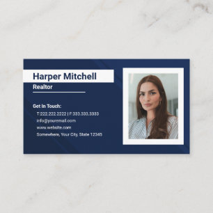 Moderne Berufliche Realtor Foto Business Card Visitenkarte