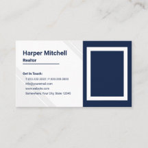 Moderne Berufliche Realtor Foto Business Card