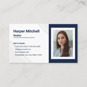 Moderne Berufliche Realtor Foto Business Card Visitenkarte