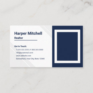 Moderne Berufliche Realtor Foto Business Card Visitenkarte