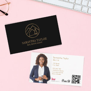 Moderne Berufliche Realtor Mountain Realty QRCode Visitenkarte