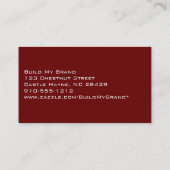 Moderne Berufliche Red Polka Dot Business Cards Visitenkarte (Rückseite)