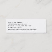 Moderne Berufliche Red Slim Business Cards Mini Visitenkarte (Rückseite)