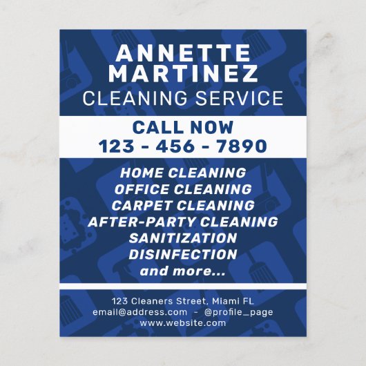 Moderne berufliche Reinigung Flyer (Hinten)