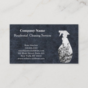 Moderne Berufliche Reinigungs-Spray-Flasche Visitenkarte