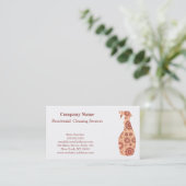 Moderne Berufliche Reinigungs-Spray-Flasche Visitenkarte (Stehend Vorderseite)