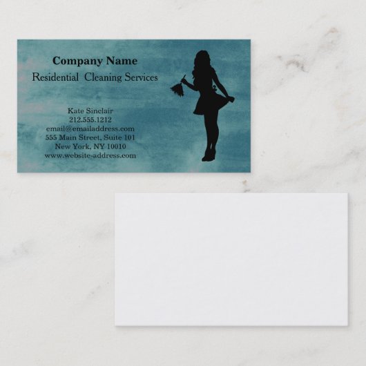 Moderne Berufliche Reinigungsdienstkarte Visitenkarte (Vorne/Hinten)