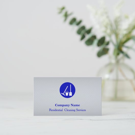 Moderne Berufliche Reinigungsdienstkarte Visitenkarte (Stehend Vorderseite)