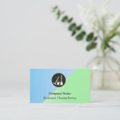 Moderne Berufliche Reinigungsdienstkarte Visitenkarte (Stehend Vorderseite)