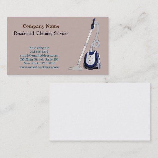 Moderne Berufliche Reinigungsdienstkarte Visitenkarte (Vorne/Hinten)