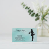 Moderne Berufliche Reinigungsdienstkarte Visitenkarte (Stehend Vorderseite)