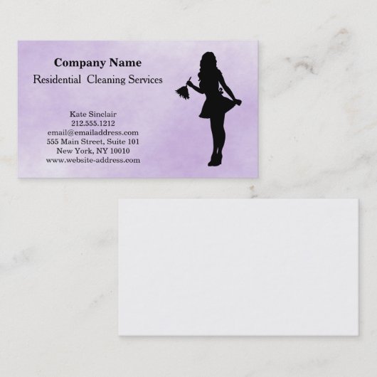 Moderne Berufliche Reinigungsdienstkarte Visitenkarte (Vorne/Hinten)