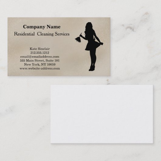 Moderne Berufliche Reinigungsdienstkarte Visitenkarte (Vorne/Hinten)