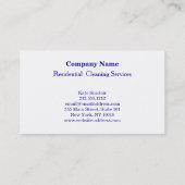 Moderne Berufliche Reinigungsdienstkarte Visitenkarte (Rückseite)