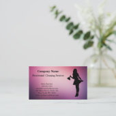 Moderne Berufliche Reinigungsdienstkarte Visitenkarte (Stehend Vorderseite)