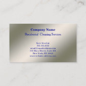 Moderne Berufliche Reinigungsdienstkarte Visitenkarte (Rückseite)