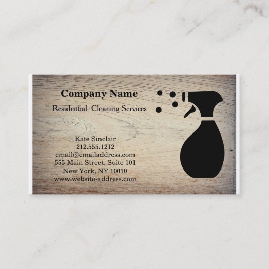 Moderne Berufliche Reinigungsdienstkarte Visitenkarte (Vorderseite)