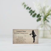 Moderne Berufliche Reinigungsdienstkarte Visitenkarte (Stehend Vorderseite)