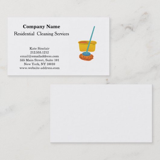 Moderne Berufliche Reinigungsdienstkarte Visitenkarte (Vorne/Hinten)