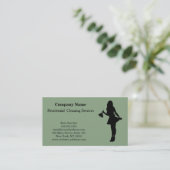 Moderne Berufliche Reinigungsdienstkarte Visitenkarte (Stehend Vorderseite)