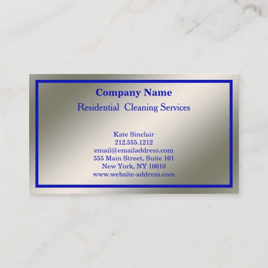Moderne Berufliche Reinigungsdienstkarte Visitenkarte (Rückseite)
