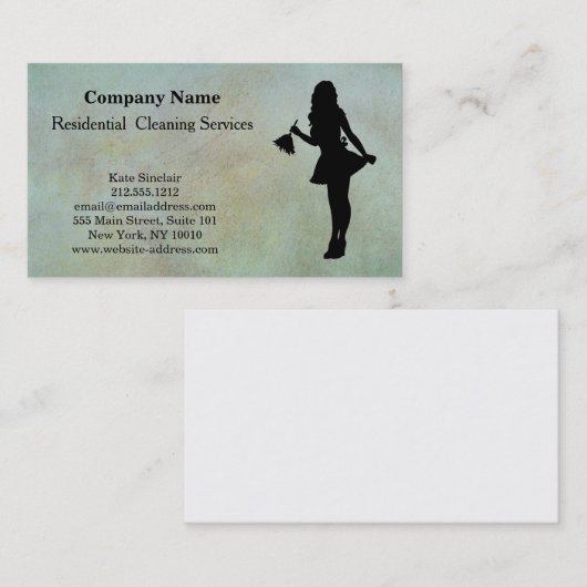 Moderne Berufliche Reinigungsdienstkarte Visitenkarte (Vorne/Hinten)
