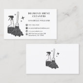 Moderne Berufliche Reinigungsfirma Business Card Visitenkarte (Vorne/Hinten)